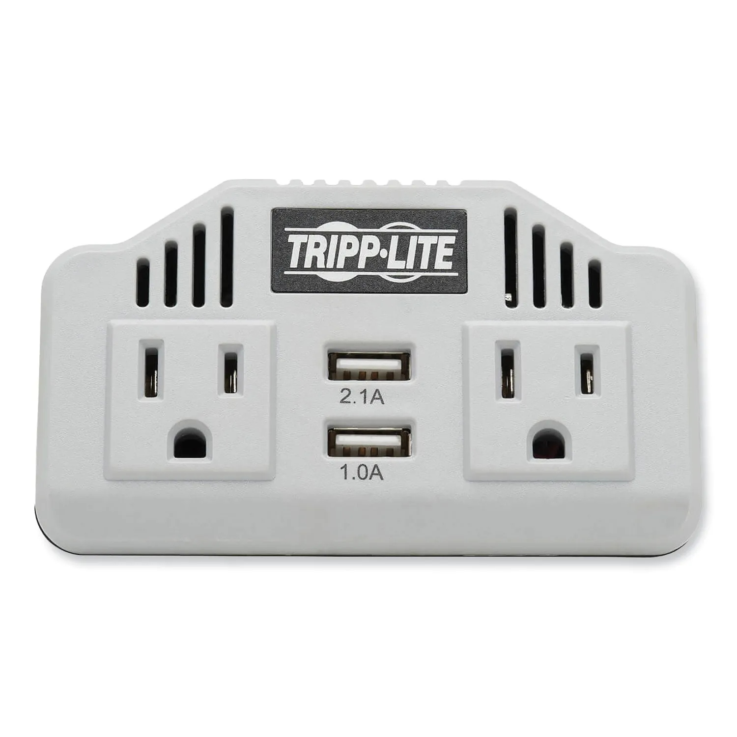 Tripp Lite by Eaton PowerVerter Ultra-Compact Car Inverter, 400 W, Two AC Outlets/Two USB Ports, 3.1 A