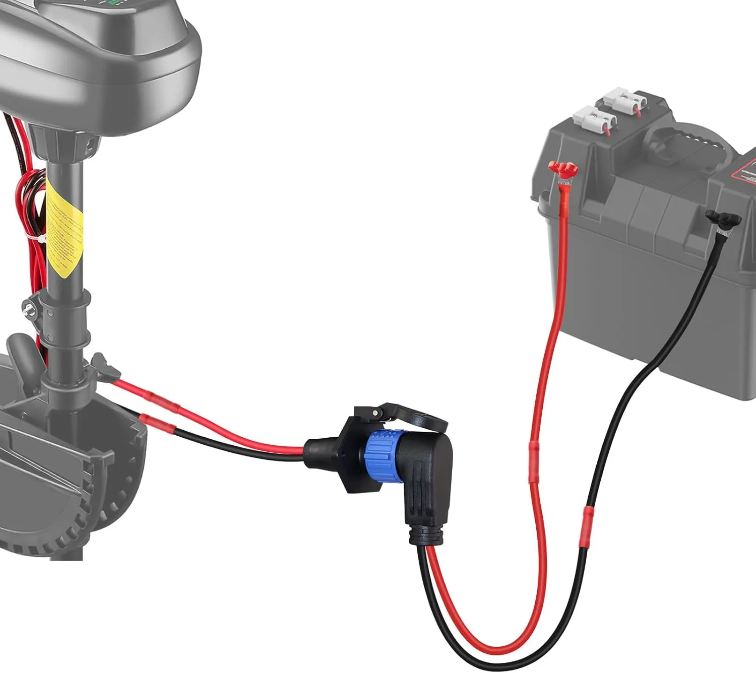 Trolling Motor Plugs for Minn Kota 12V/24V/36V/48V 2-Wire 8 Gauge 50A Trolling Motor Plug Receptacle Set for Marine Boat Down Rigger Fishing Reel,Male & Female Watertight Quick Connect