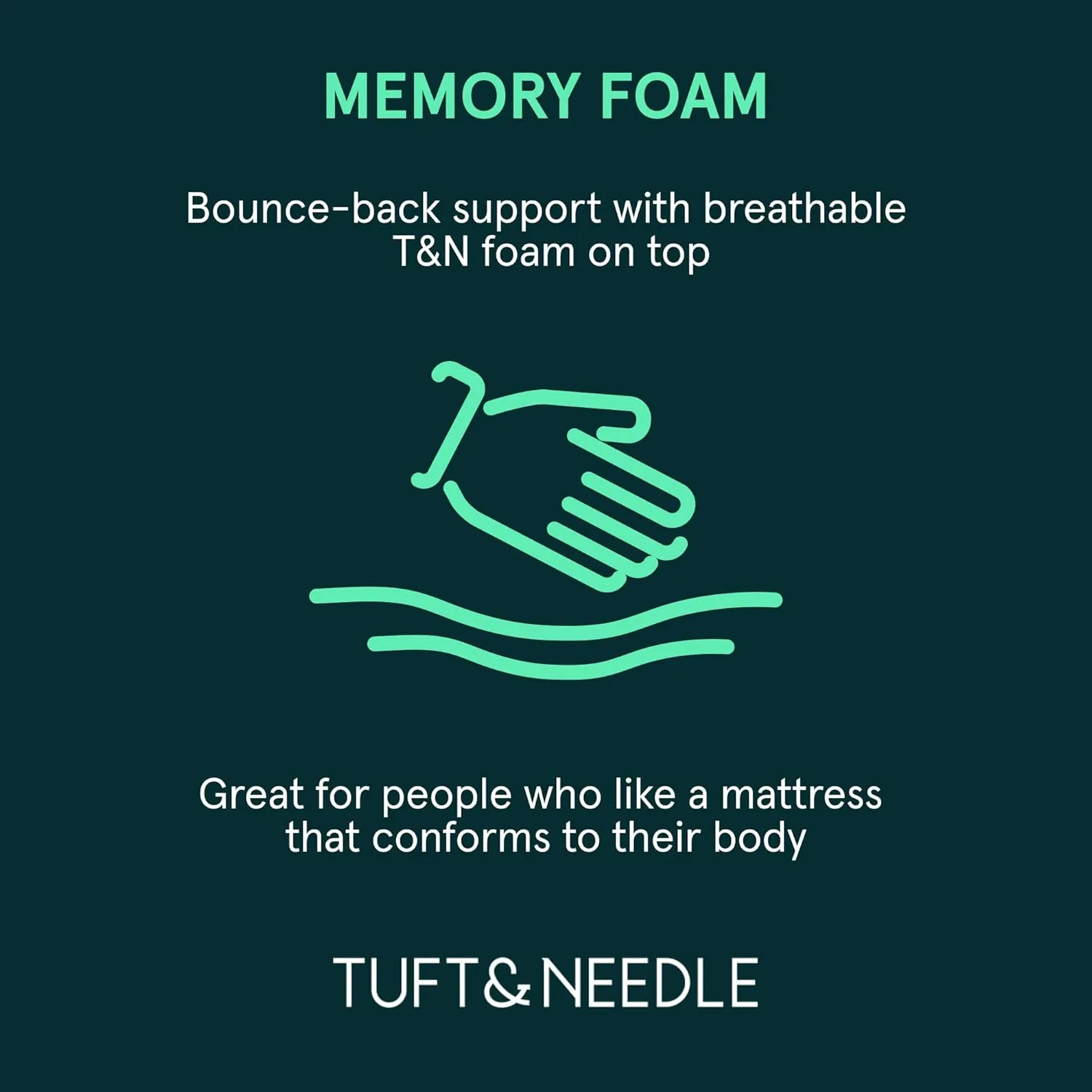 Tuft & Needle Original Medium Twin XL Size Adaptive Foam Mattress in a Box, Cooling Gel, Pressure Relief, Supportive, 100 Night Trial, Fiberglass Free, CertiPUR-US, 10-Year Limited Warranty
