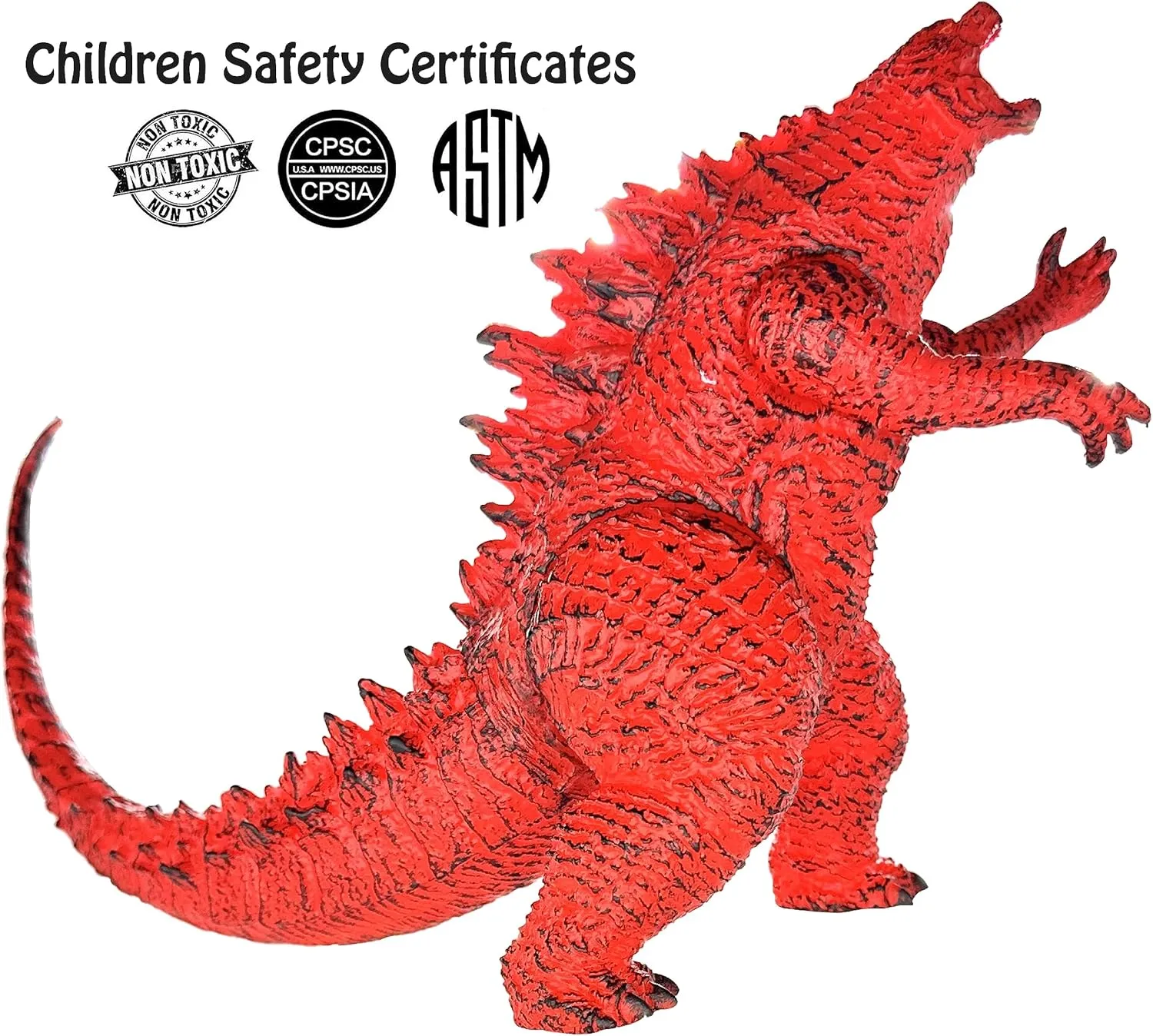 TwCare Fire Godzilla vs. Kong 2021 Toy Burning Action Figure: Flaming King of The Monsters, Movie Series Movable Joints Soft Vinyl, Travel Bag