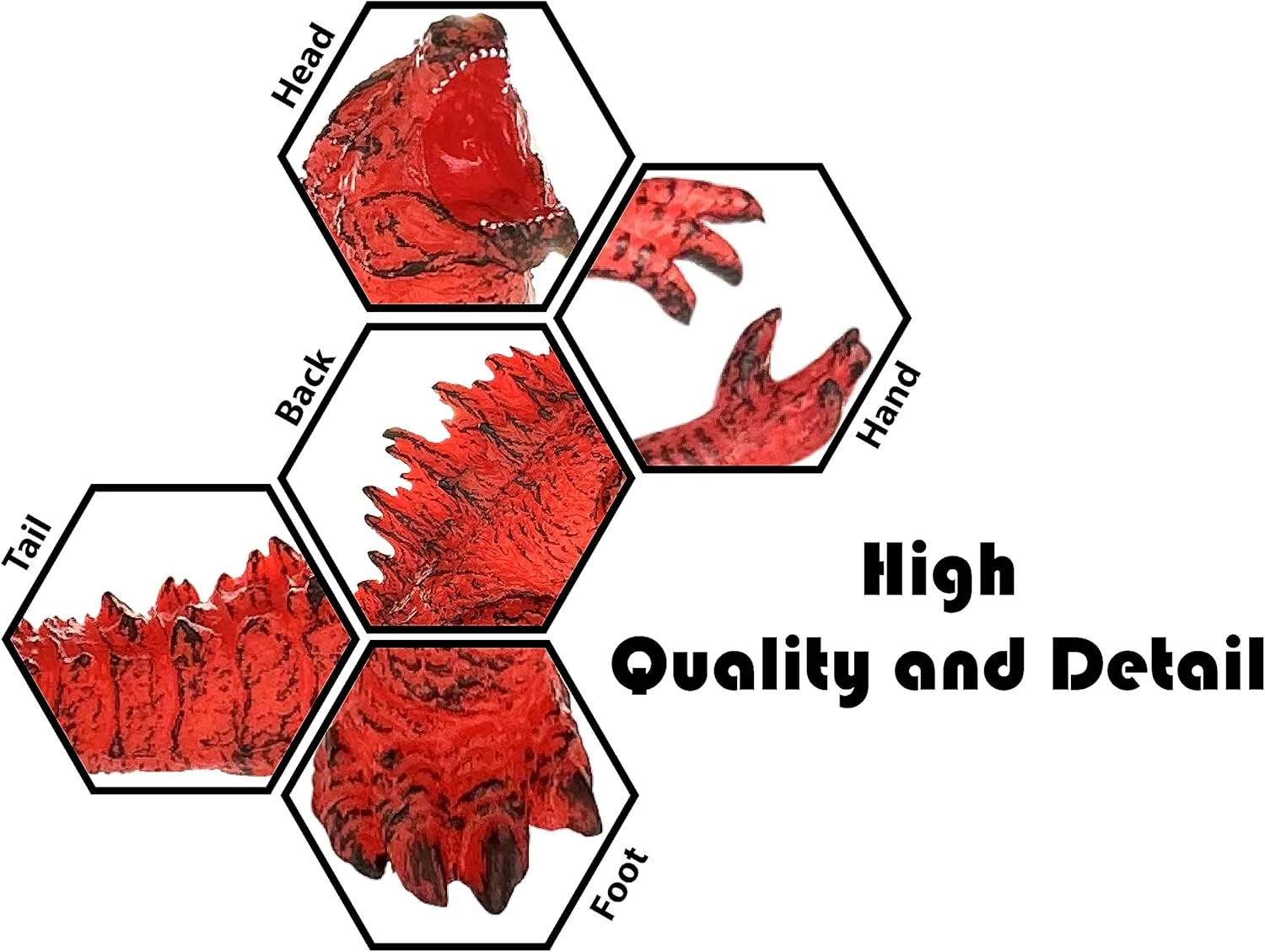 TwCare Fire Godzilla vs. Kong 2021 Toy Burning Action Figure: Flaming King of The Monsters, Movie Series Movable Joints Soft Vinyl, Travel Bag