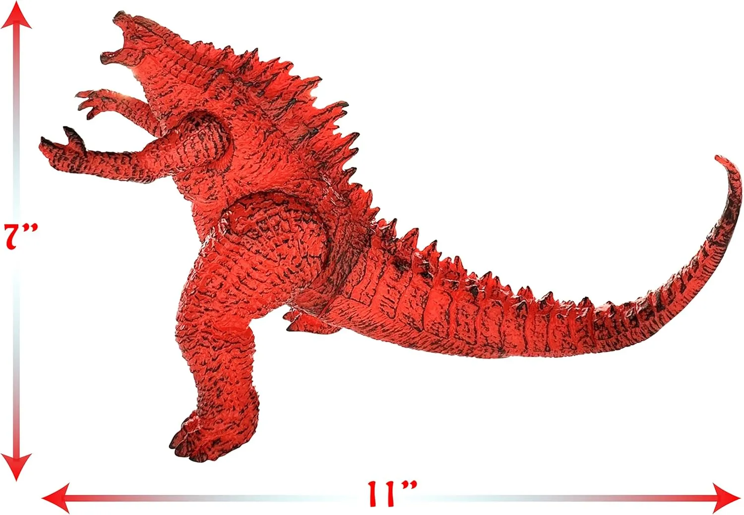 TwCare Fire Godzilla vs. Kong 2021 Toy Burning Action Figure: Flaming King of The Monsters, Movie Series Movable Joints Soft Vinyl, Travel Bag