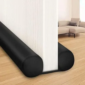Twin Draft Door Stopper, Window and Door Draft Guard, Bottom-of-Door Sweep, Adjustable Size 30" to 38" Weather Stripping Noise Blocker Window Breeze Blocker