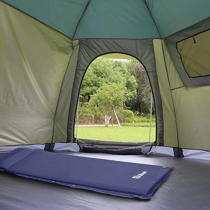 Ubon Self Inflating Sleeping Pad with Pillow for One People Fast Inflating Camping Mat 2 Inch Camping Mattress for Camping Hiking and Backpacking - Navy