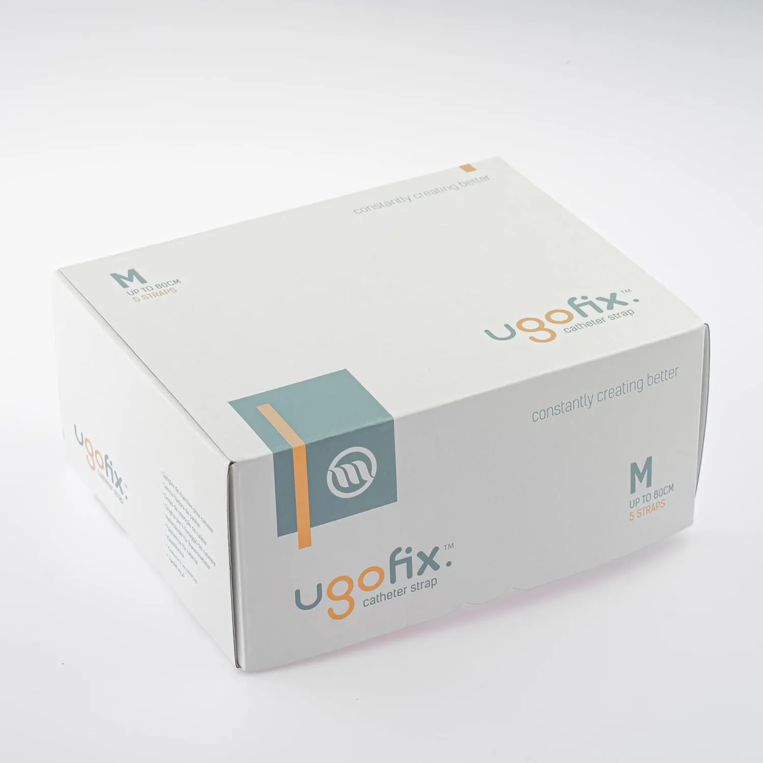 Ugo Fix Catheter Strap (x5) – Catheter Securement Retaining Strap/Catheter Holder, with Anti Slip and Irritation Silicone Grip and Free Laundry Bag (Pack of 5) (Medium)