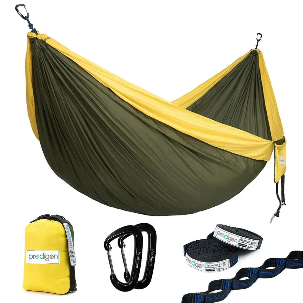 Upgrade Camping Hammock with Hammock Tree Straps Portable Parachute Nylon Hammock for Backpacking