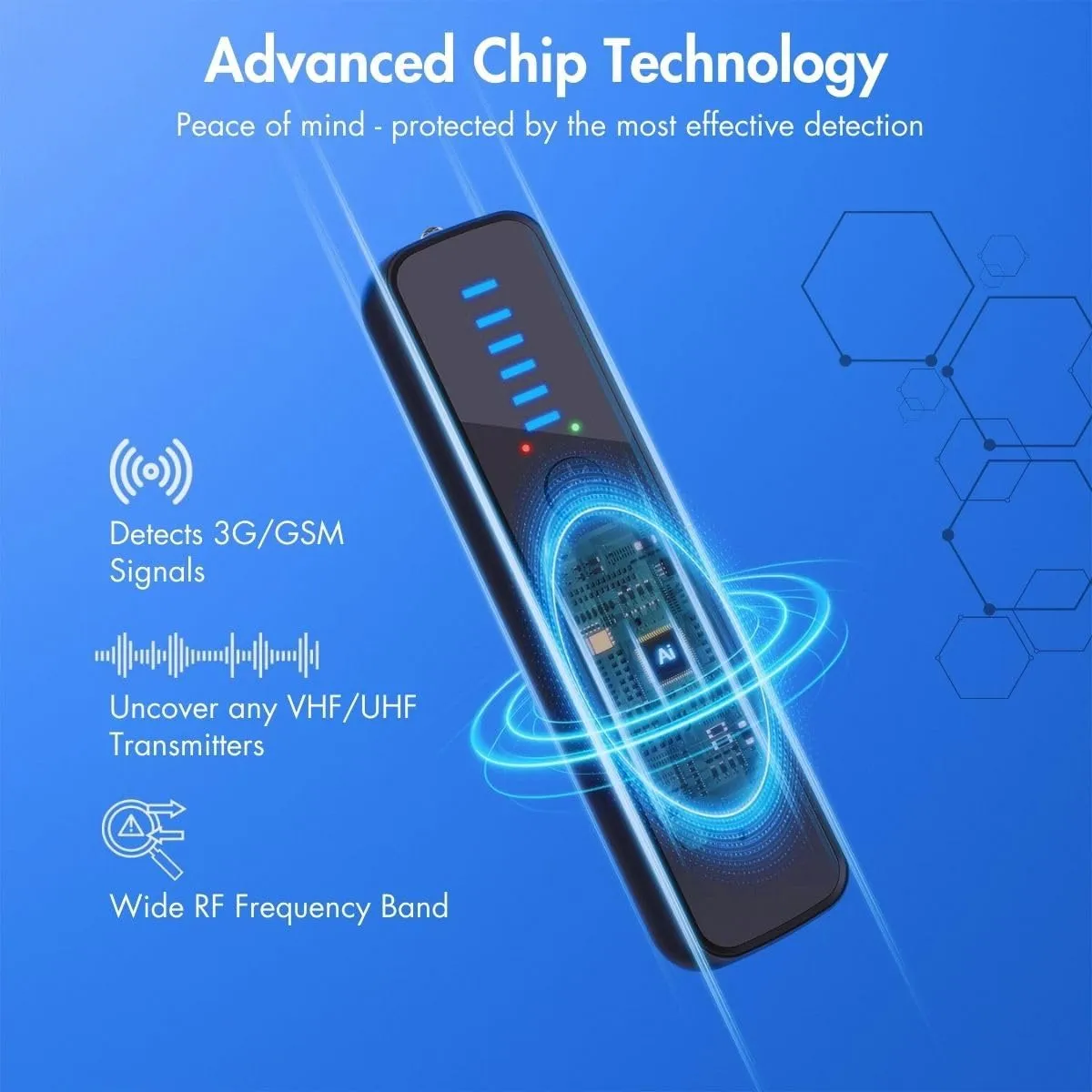 Upgraded Hidden Camera Detector - 8th Gen Anti-Spy RF Signal Detector, GPS Tracker & Bug Detector, Portable Wireless Signal Finder for Hotel, Travel, Home, Office Security
