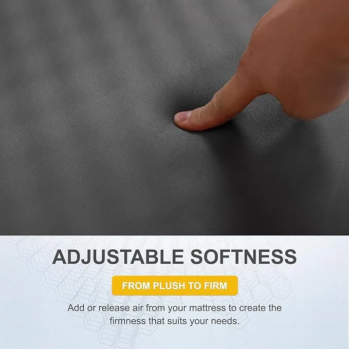UPWELL Self Inflating Sleeping Pad Truck Camping Thick Mattress for Tesla Model Y Solid Foam 4 Season Car Bed Mattress Portable Roll Up Bed Grey