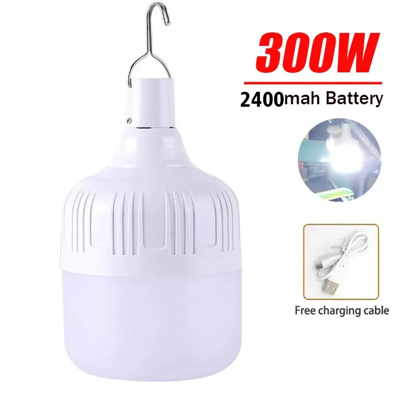 USB Rechargeable LED Emergency Lights House Outdoor Portable Lanterns  Emergency Lamp Bulb Battery Lantern BBQ Camping Light