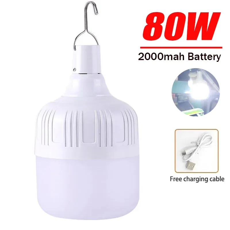 USB Rechargeable LED Emergency Lights House Outdoor Portable Lanterns  Emergency Lamp Bulb Battery Lantern BBQ Camping Light