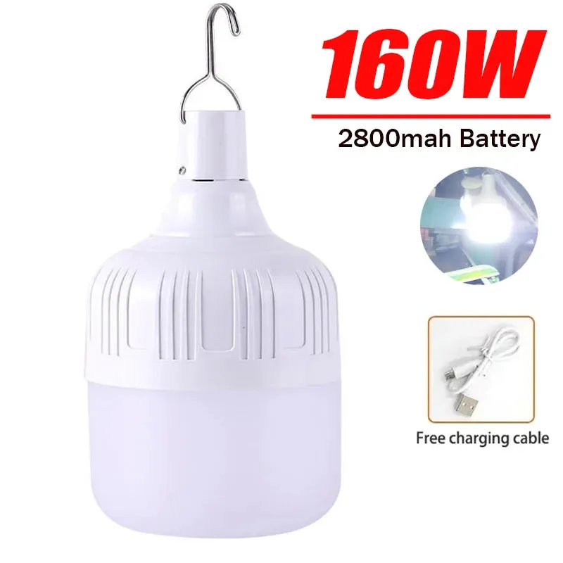 USB Rechargeable LED Emergency Lights House Outdoor Portable Lanterns  Emergency Lamp Bulb Battery Lantern BBQ Camping Light