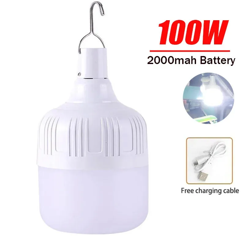 USB Rechargeable LED Emergency Lights House Outdoor Portable Lanterns  Emergency Lamp Bulb Battery Lantern BBQ Camping Light