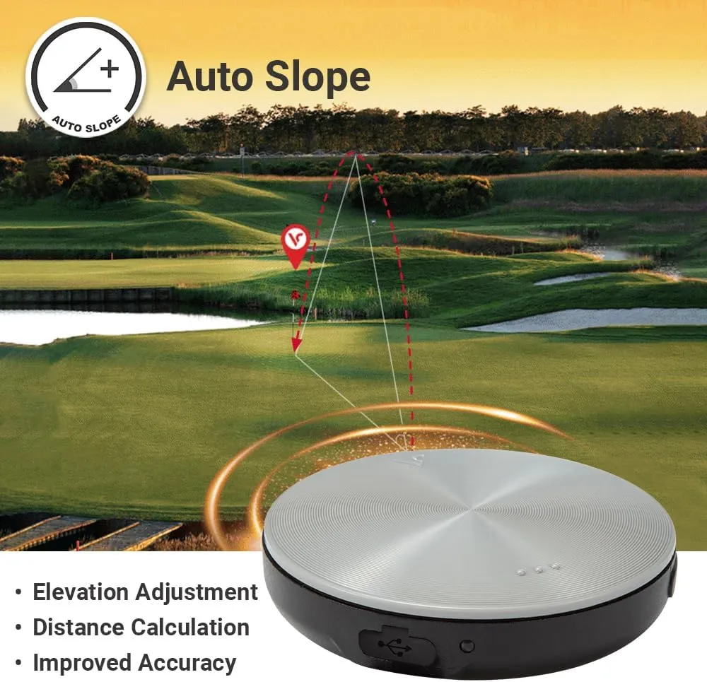 VC4 Golf GPS Rangefinder | Voice Output of Distance Multiple Languages | Auto-Slope | Front, Middle, Back Active Green Info | Over 40,000 Courses Worldwide | 8 Hours Battery Life