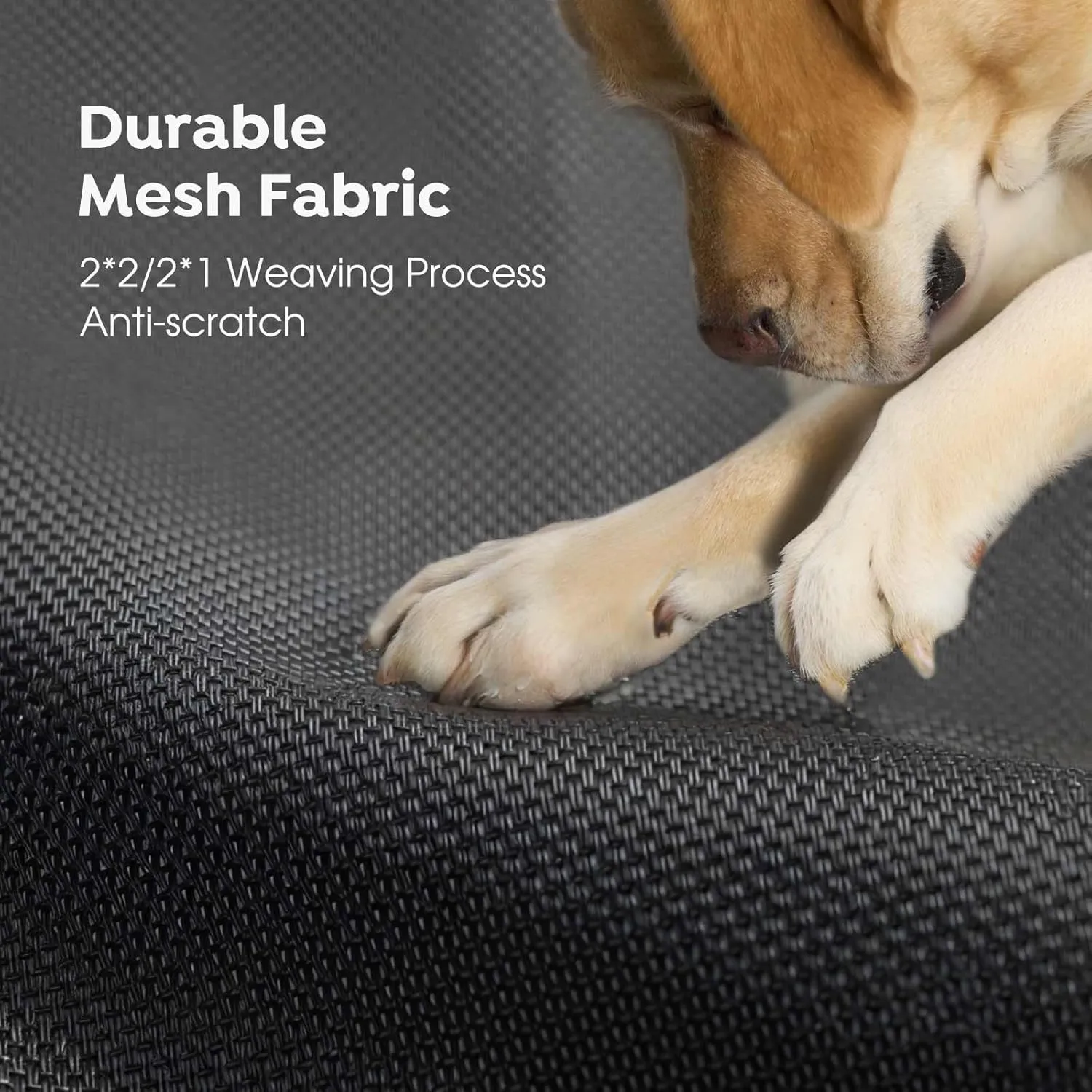 Veehoo Original Outdoor Elevated Dog Bed, Cooling Raised Dog Cot for Large Dogs, Portable Standing Pet Hammock Platform with Washable Breathable Mesh, No-Slip Feet, X-Large, Black, CWC2201