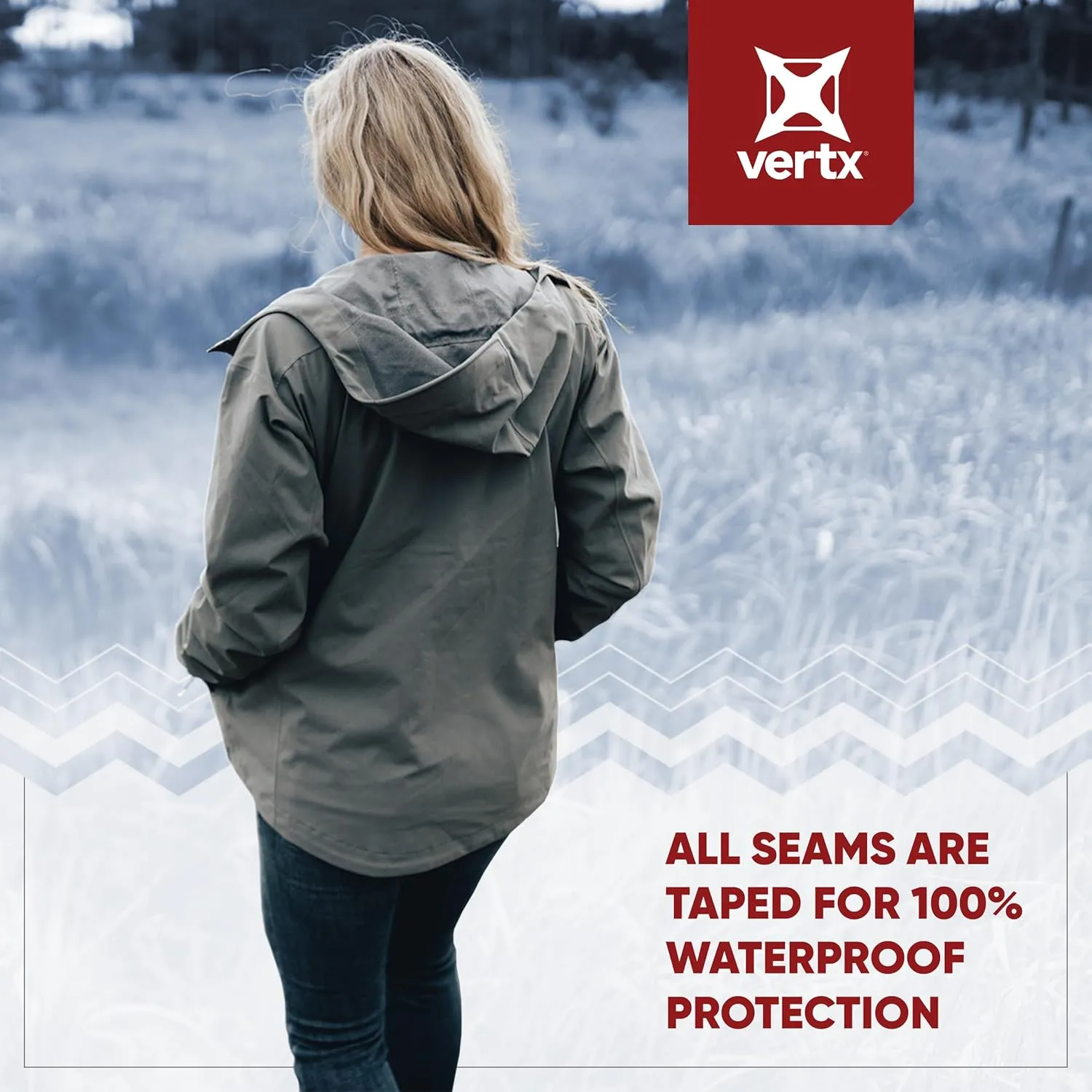 Vertx Women's Fury Hardshell Lightweight Zipped Rain, Waterproof, Breathable, CCW Jacket, EMS, Fire, Police, Athletic Fit