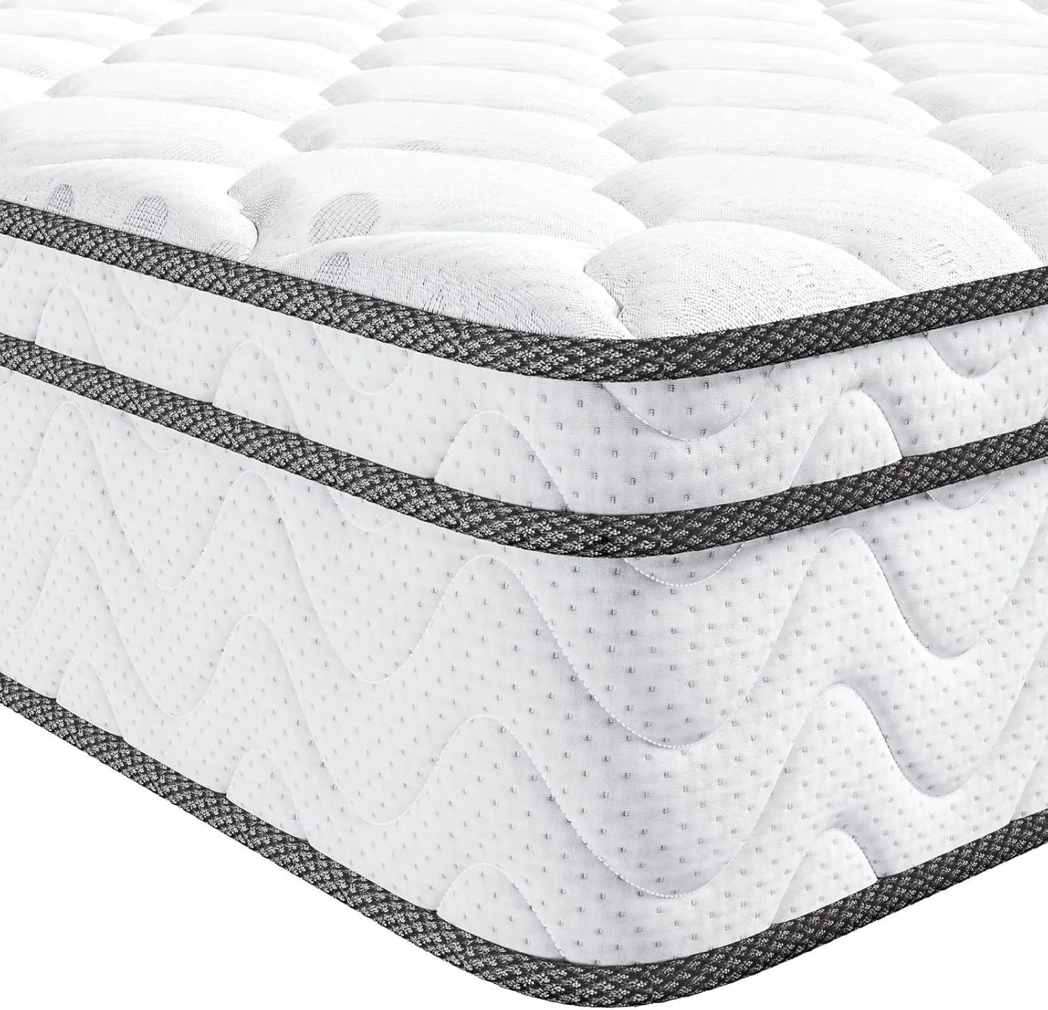 Vesgantti 12 Inch Multilayer Hybrid Twin XL Mattress - Multiple Sizes & Styles Available, Ergonomic Design with Breathable Foam and Pocket Spring/Medium Plush Feel