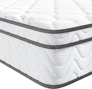 Vesgantti King Size Mattress, 14 Inch Hybrid Mattress in a Box with Breathable Memory Foam and Pocket Spring, Ergonomic Design & Pressure Relief, Medium Firm Feel, 76"*80"*14"