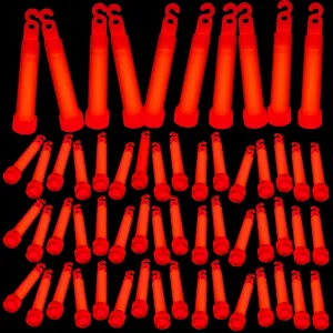 VIHOSE 100 Pcs 4" Glow Sticks Bulk Emergency Light Sticks Survival Glow in The Dark Sticks for Camping Hiking Earthquake Activities Supplies Party Favors