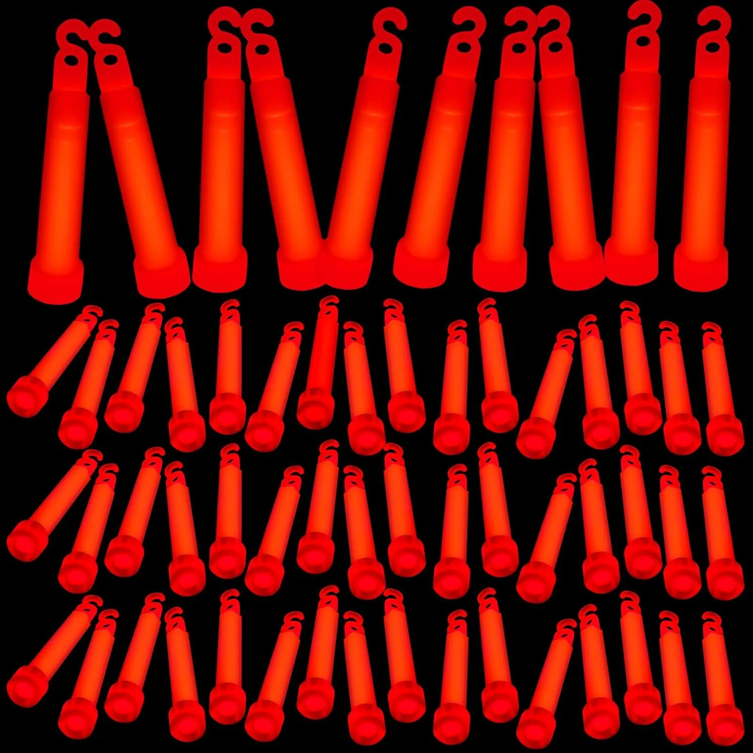 VIHOSE 100 Pcs 4" Glow Sticks Bulk Emergency Light Sticks Survival Glow in The Dark Sticks for Camping Hiking Earthquake Activities Supplies Party Favors