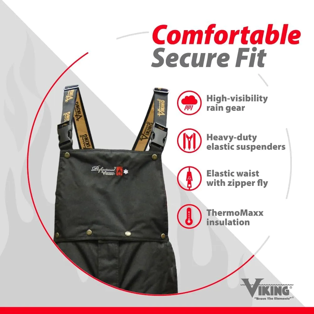 Viking Professional Insulated Waterproof Journeyman 300D Trilobal Rip-Stop Flame Retardant Overalls for Men and Women