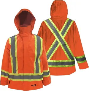 Viking Professional Journeyman 300D Rip-Stop Fire Retardant Reflective Jacket - Fire Resistant Hi Vis Jackets for Men