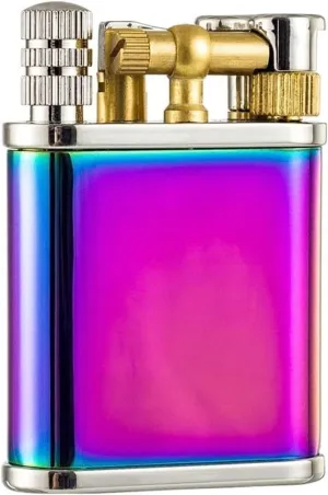 Vintage Kerosene Lighter, Waterproof Permanent Match Lighter, Portable Metal Lighter, refillable, Reusable, Suitable for Barbecue, Candles, Outdoor, Camping, Best Gift for Men(C)
