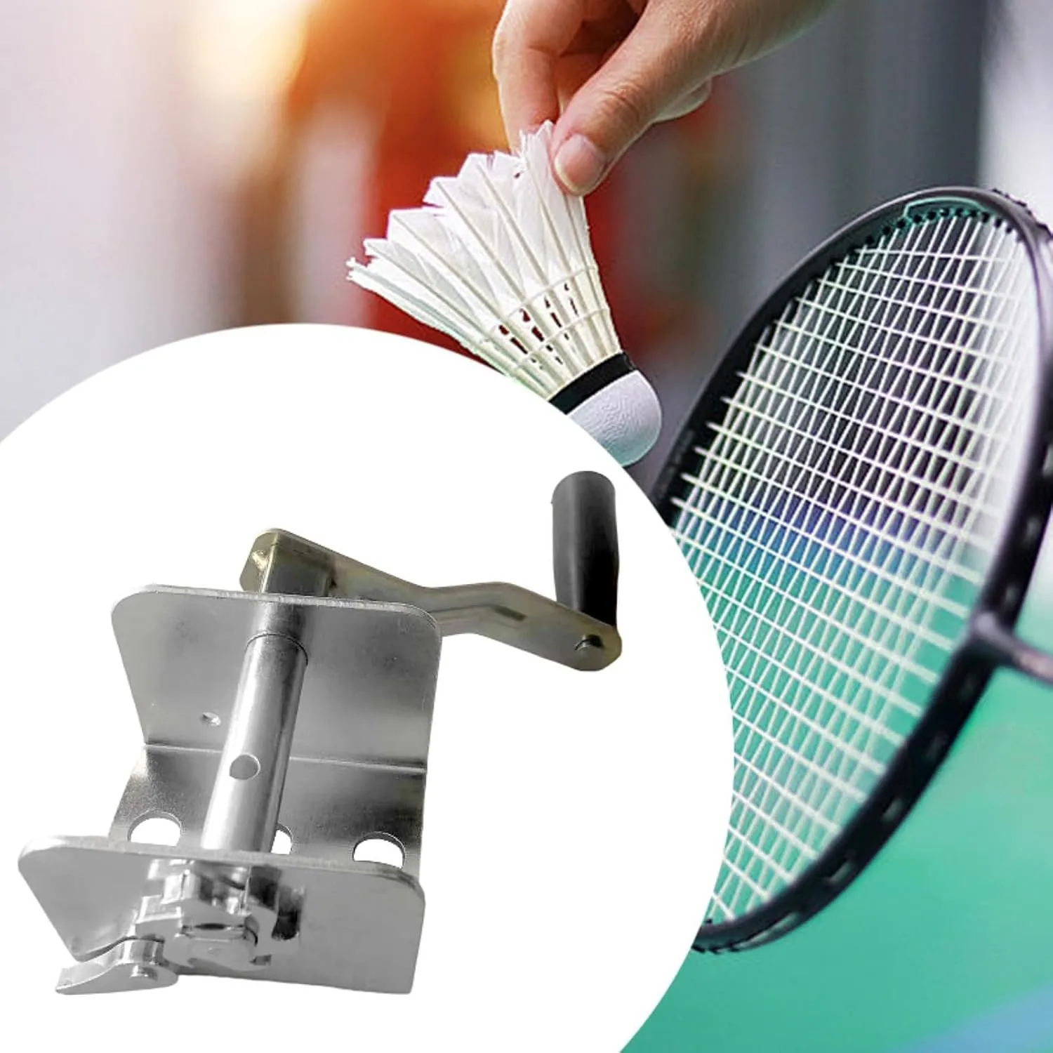 Volleyball Net Winch Tensioner Tightening Tool Easy Setup Attachment Badminton Net Tensioning Winch Hand Crank for Gym