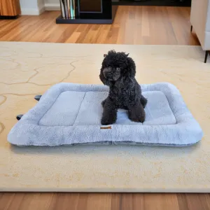 Washable Dog Bed Memory Sponge Dog Crate Beds Comfy Kennel Pad Anti-Slip Pet Sleeping Mat for Large, Jumbo, Medium, Small Dogs Breeds, 40" x 26", Gray