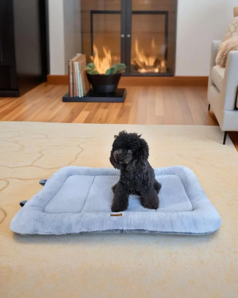 Washable Dog Bed Memory Sponge Dog Crate Beds Comfy Kennel Pad Anti-Slip Pet Sleeping Mat for Large, Jumbo, Medium, Small Dogs Breeds, 40" x 26", Gray