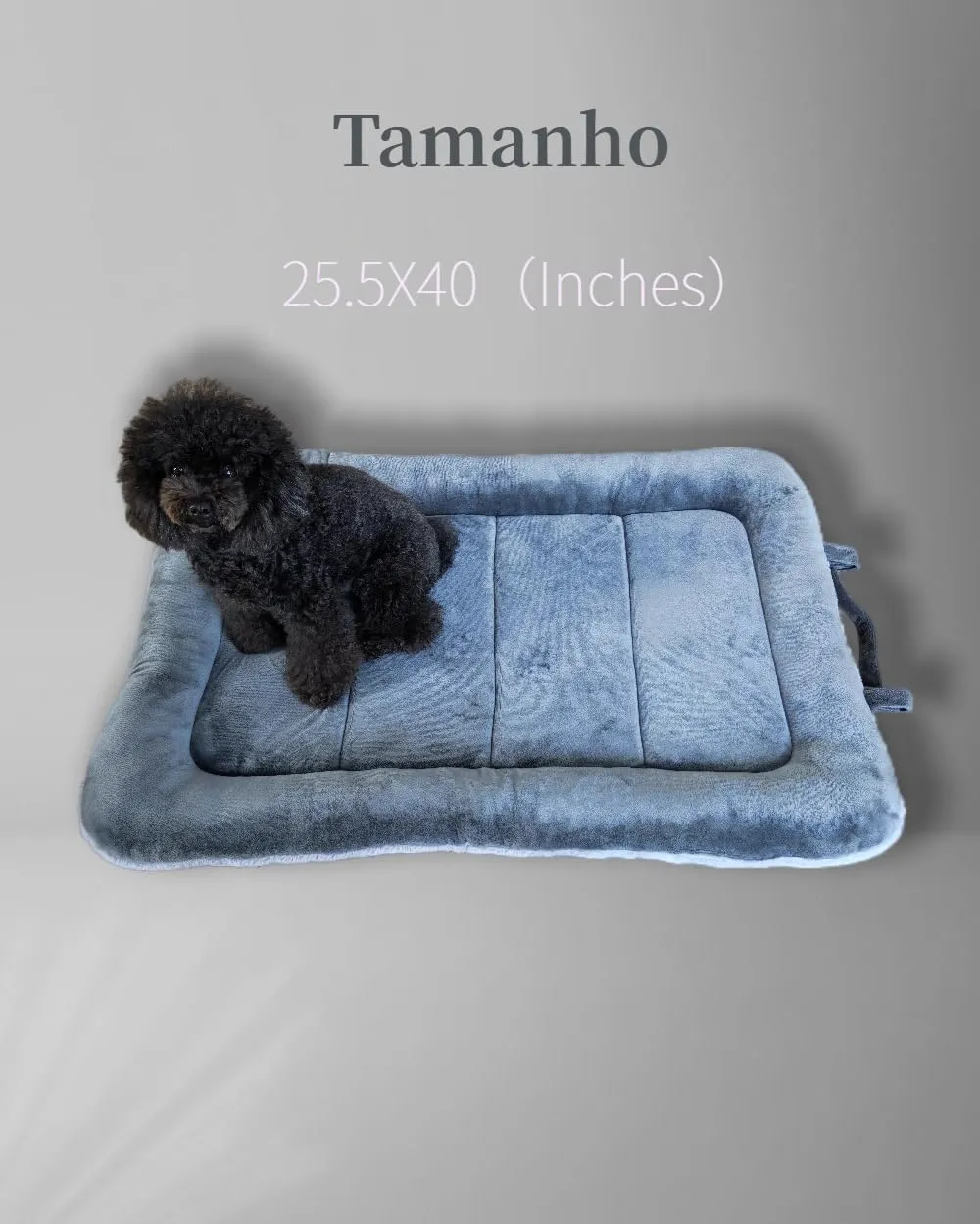 Washable Dog Bed Memory Sponge Dog Crate Beds Comfy Kennel Pad Anti-Slip Pet Sleeping Mat for Large, Jumbo, Medium, Small Dogs Breeds, 40" x 26", Gray