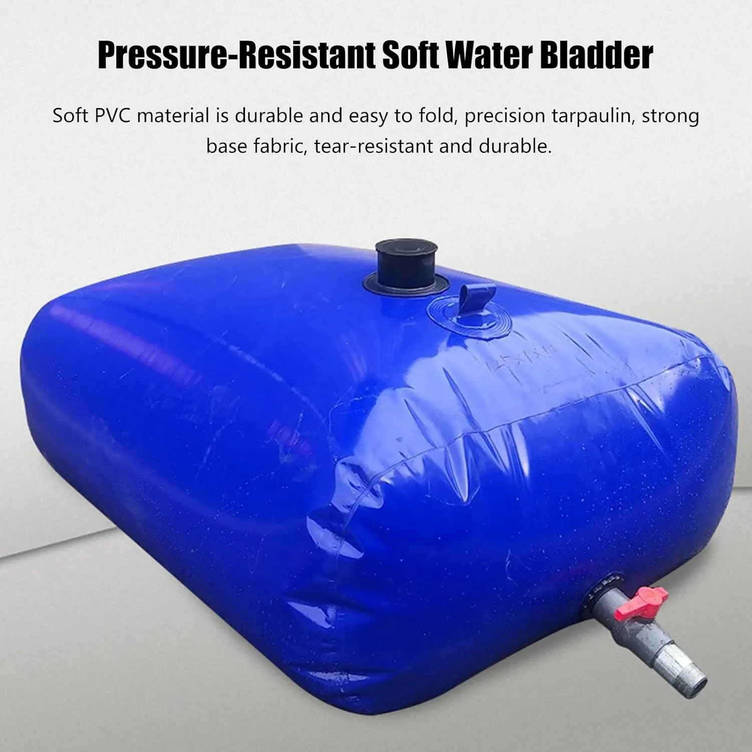 Water Bladder Leak Proof, Portable Emergency Large-Capacity Water Storage Container, Heavy Duty Soft Water Bag Tank for Drought Resistance (Size : 1.2x0.8x0.35m/330L/87Gal)