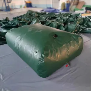 Water Bladder Tank，100-1585 Gallon Large Capacity PVC Collapsible Portable Water Storage Container Bag Green(3x2x1m/6000L/1585gallon)
