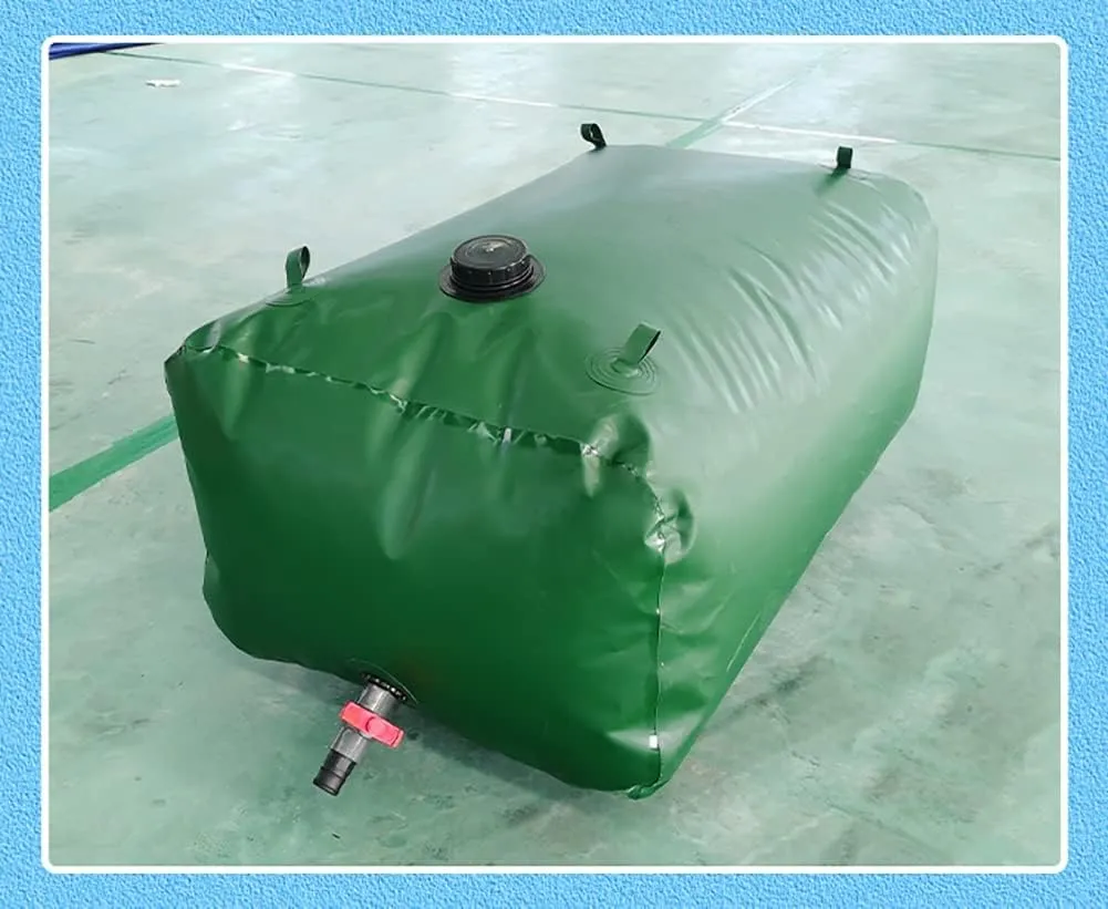 Water Bladder Tank，100-1585 Gallon Large Capacity PVC Collapsible Portable Water Storage Container Bag Green(3x2x1m/6000L/1585gallon)