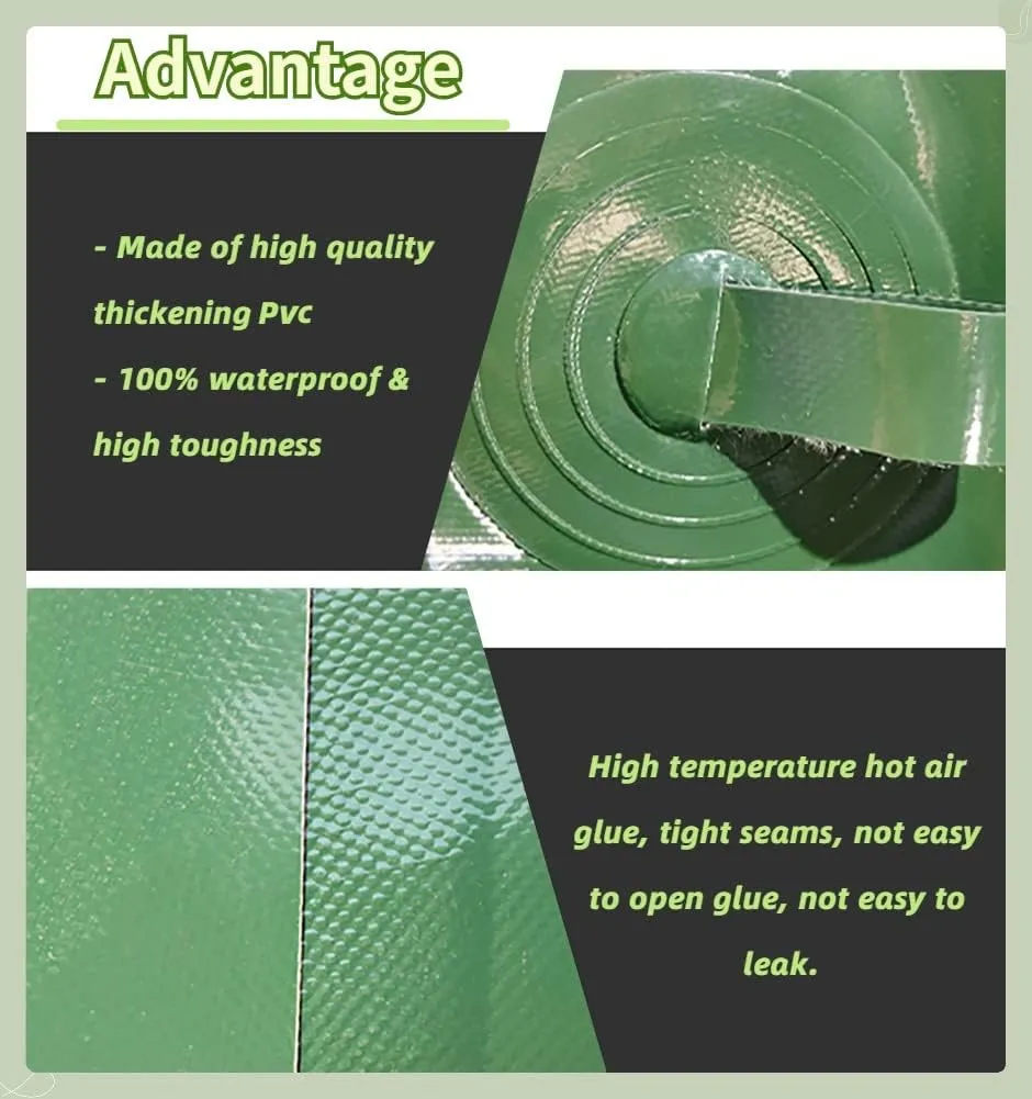 Water Bladder Tank，2000-100 Gallon Water Tank Collapsible Storage Container, Foldable Portable Large Capacity(4.5x1.7x1m/7650L/2020gallon)