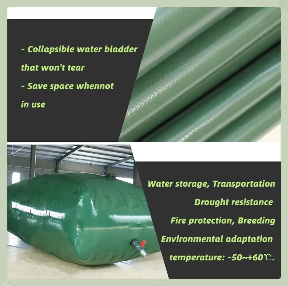 Water Bladder Tank，2000-100 Gallon Water Tank Collapsible Storage Container, Foldable Portable Large Capacity(4.5x1.7x1m/7650L/2020gallon)