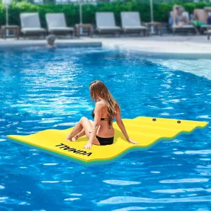 Water Floating Mat, 4 Size Foam Water Floating Pad with 2 Storage Straps, 3-Layer XPE Foam Floating Island for Pool Lake River Beach Outdoor Water Activities