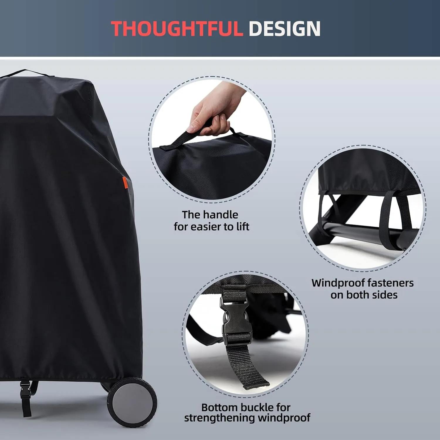 Waterproof Cover for Ninja Woodfire Outdoor Grill on XSKSTAND Woodfire Collapsible Stand, Outdoor Grill Accessories for Ninja Wood Fire Smoker OG700 Series (Cover Only)