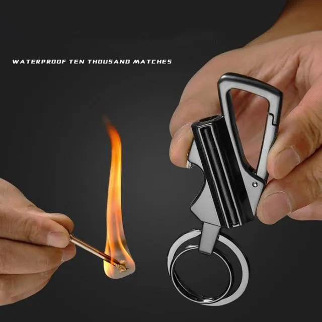 Waterproof  Permanent Match Lighter Carabiner Style