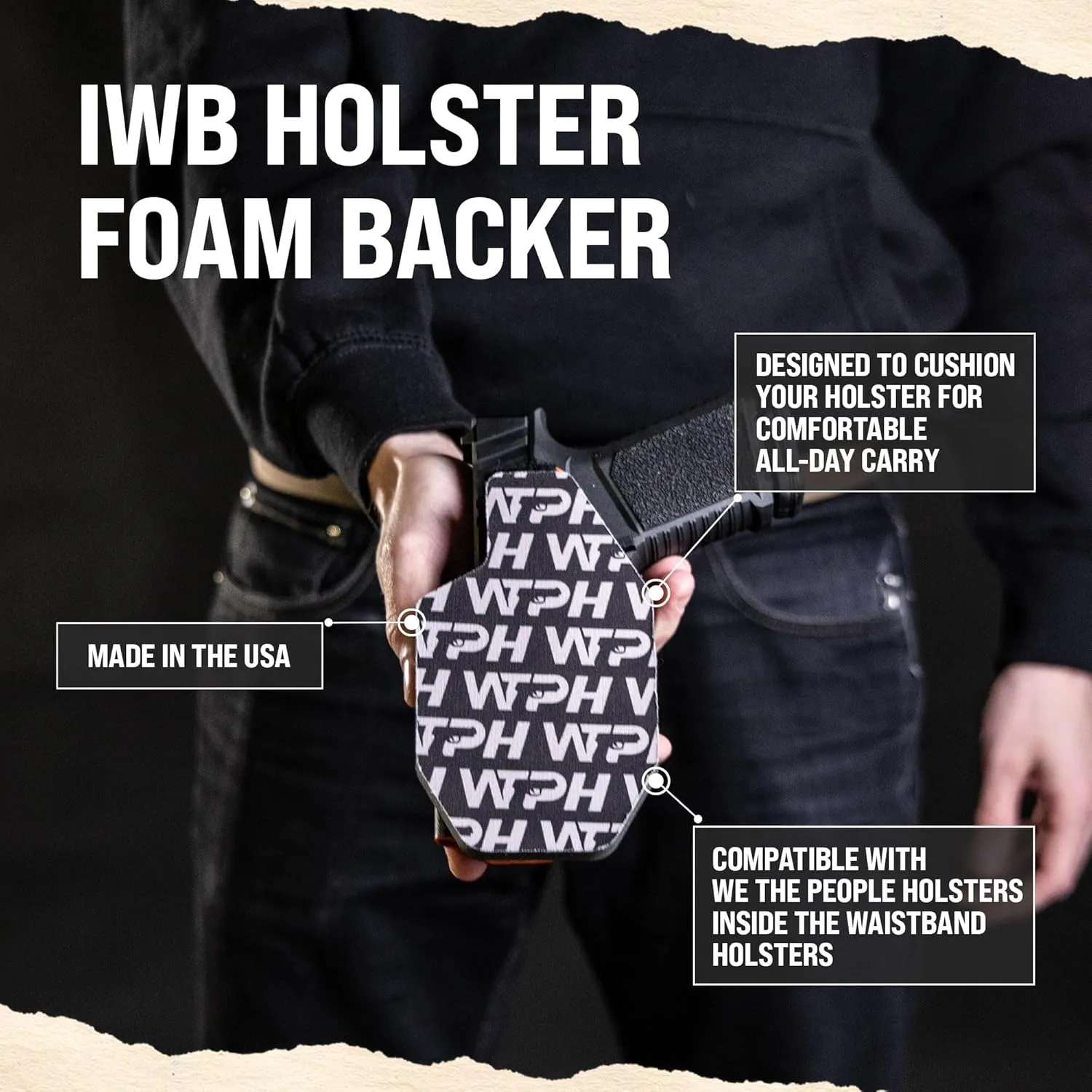 We The People Holsters - Foam Backer for Inside The Waistband Holster - IWB Holster Comfort Pad with Industrial-Grade Memory Foam - Lightweight & Slim Accessory