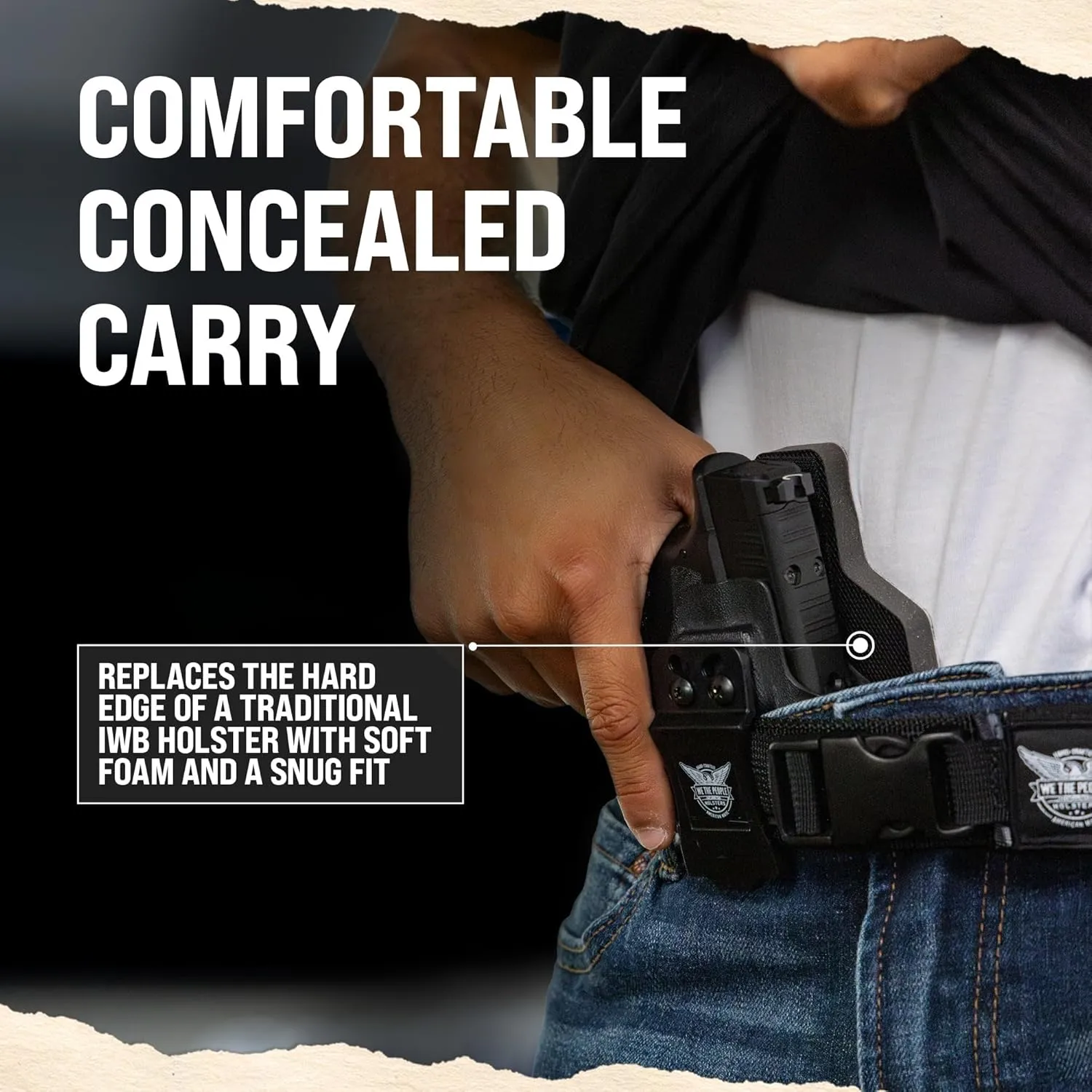 We The People Holsters - Foam Backer for Inside The Waistband Holster - IWB Holster Comfort Pad with Industrial-Grade Memory Foam - Lightweight & Slim Accessory