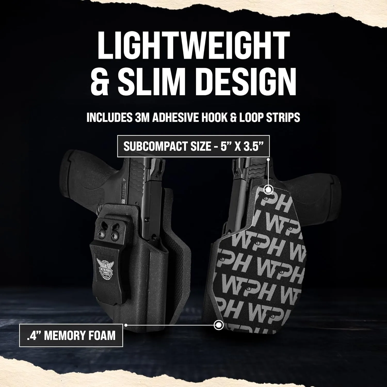 We The People Holsters - Foam Backer for Inside The Waistband Holster - IWB Holster Comfort Pad with Industrial-Grade Memory Foam - Lightweight & Slim Accessory