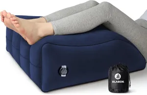 Wedge Pillow for Sleeping - Inflatable Leg Elevation Pillow for Swelling,Circulation,Leg & Back Pain Relief,Leg Support Pillow,Leg Wedge Pillows for After Aurgery,Hip,Foot,Ankle Recovery (Blue)