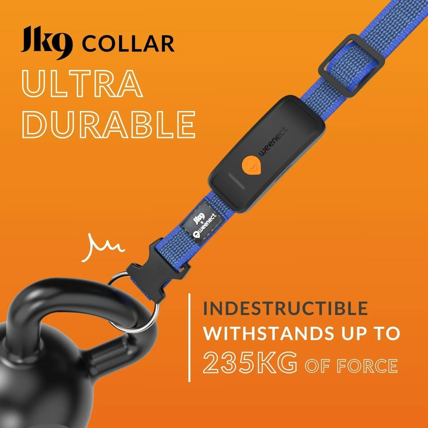 Weenect Dog XT - New GPS Collar for Dogs | XL Antenna | Waterproof | Ultra-Durable Integrated Julius-K9 Collar | Subscription Required
