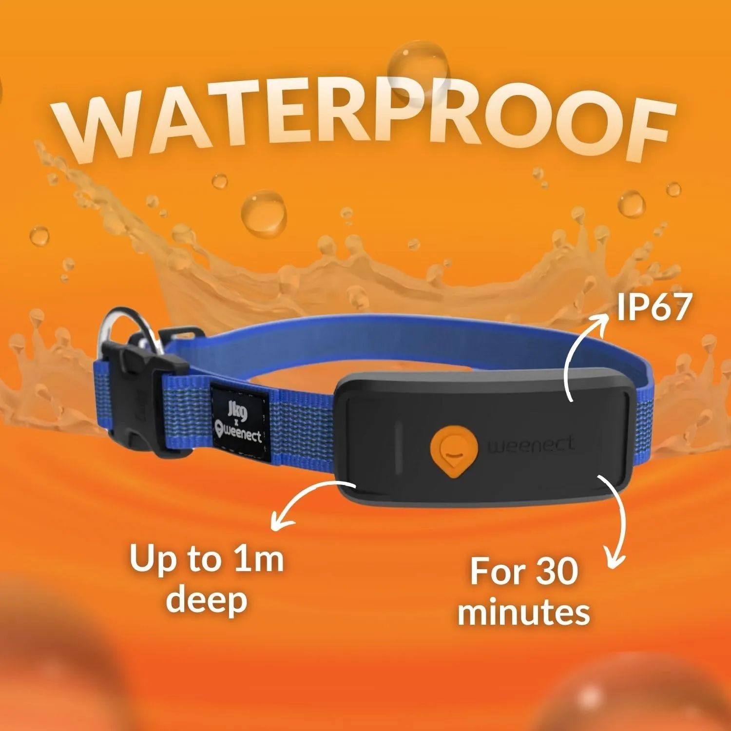 Weenect Dog XT - New GPS Collar for Dogs | XL Antenna | Waterproof | Ultra-Durable Integrated Julius-K9 Collar | Subscription Required