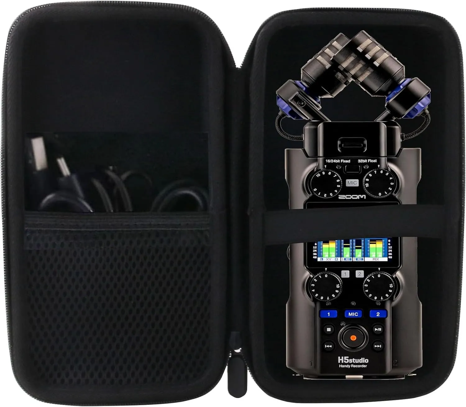 WERJIA Hard Carrying Case Compatible with Zoom H5studio/H6essential Portable Recorder (For H6essential)