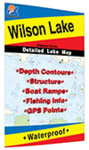 Wilson Lake Alabama HotSpots Fishing Map