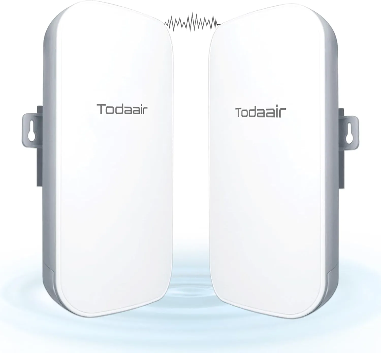 Wireless Bridge，2.4G 150Mbps Point to Point Wireless Bridge，Long Range Up to 1600 ft. ，24V PoE Power，IP65 Waterproof, 2-Pack