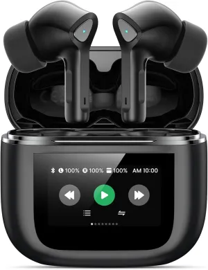 Wireless Earbuds Bluetooth 5.3 Headphones 50H Playtime Deep Bass Stereo Ear Buds with Mic IPX7 Waterproof Comfort Lightweight in Ear Earphones for Pad Android/iOS Phones Gifts for Women Men