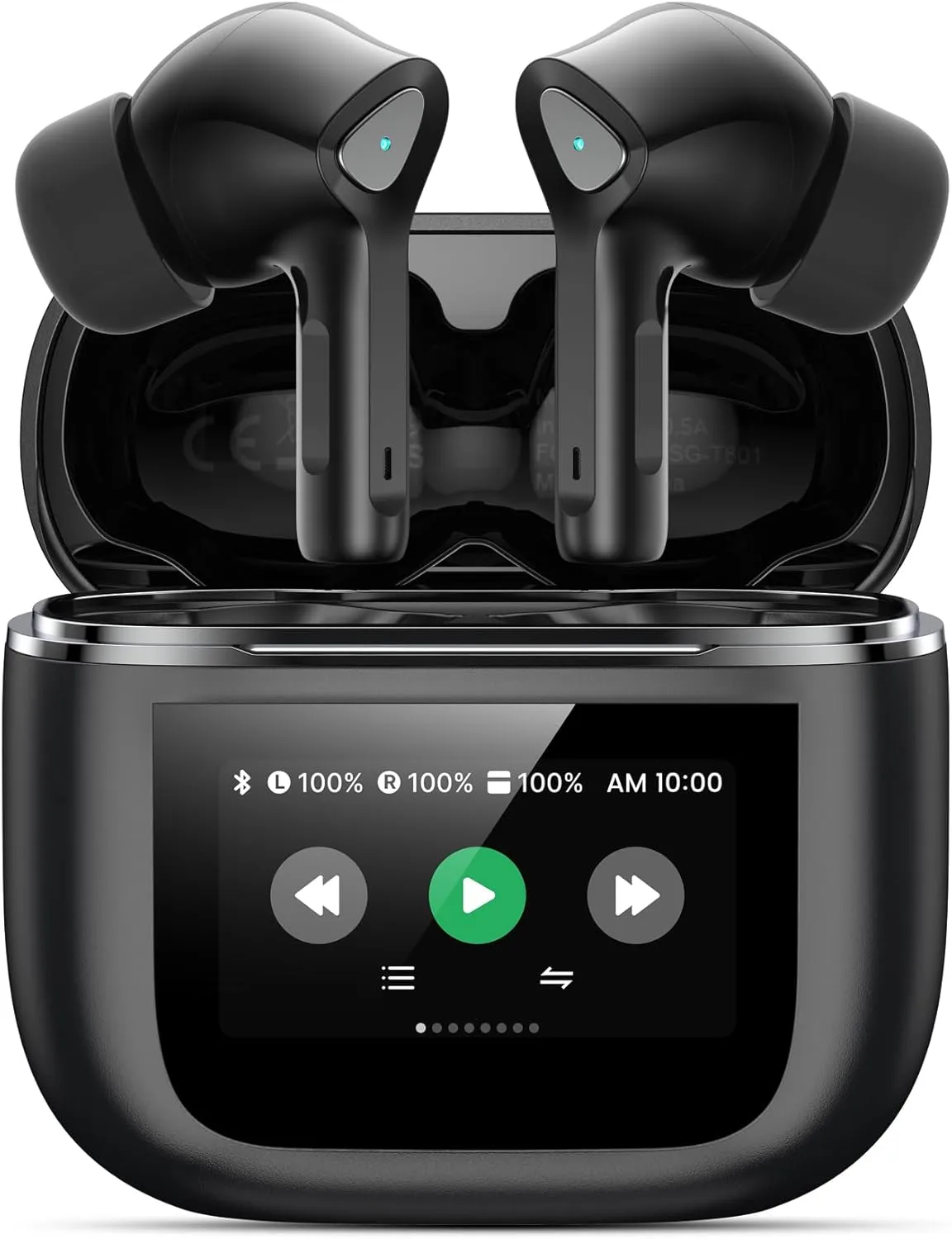 Wireless Earbuds Bluetooth 5.3 Headphones 50H Playtime Deep Bass Stereo Ear Buds with Mic IPX7 Waterproof Comfort Lightweight in Ear Earphones for Pad Android/iOS Phones Gifts for Women Men