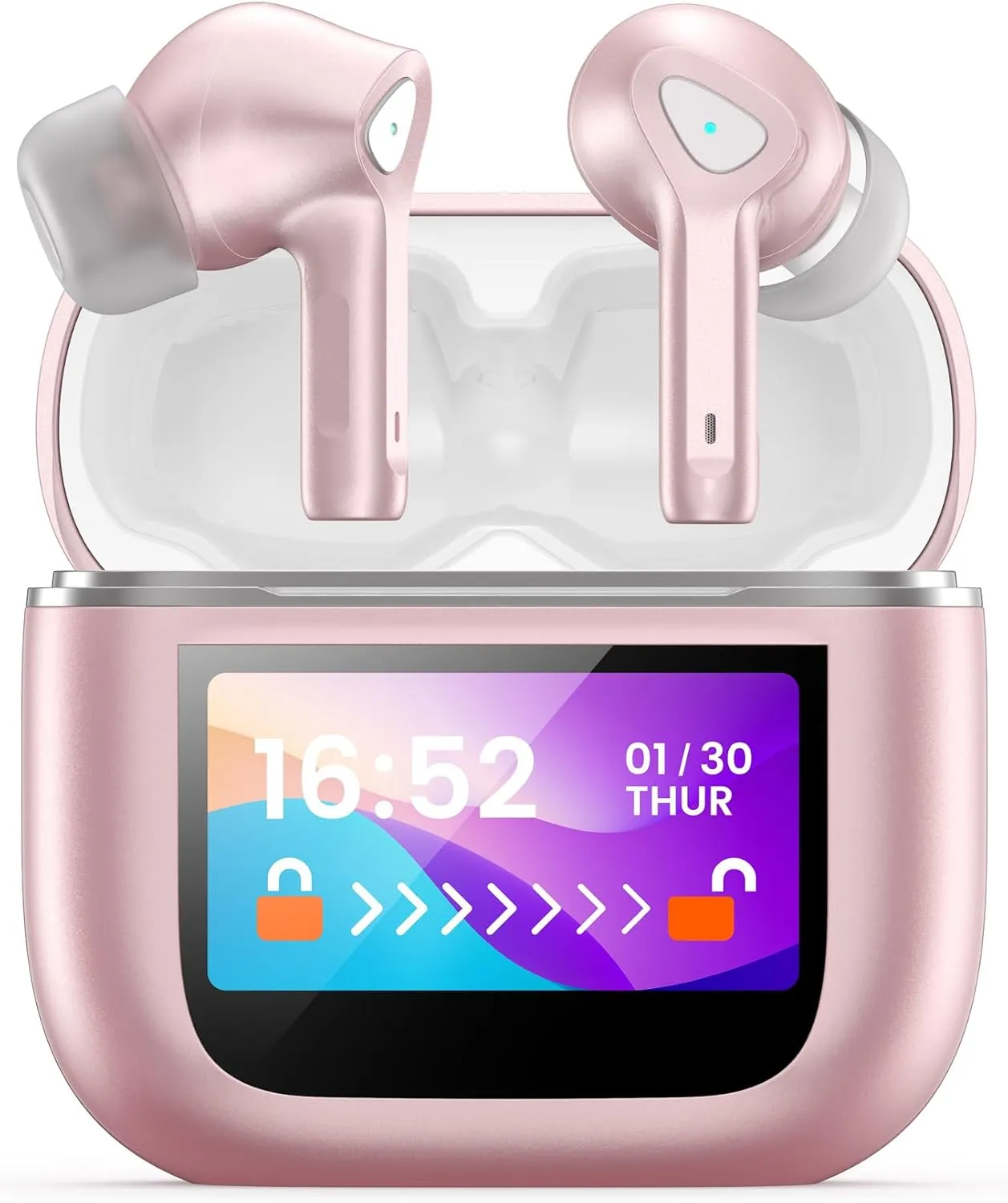 Wireless Earbuds Bluetooth 5.3 Headphones 50H Playtime Deep Bass Stereo Ear Buds with Mic IPX7 Waterproof Comfort Lightweight in Ear Earphones for Pad Android/iOS Phones Gifts for Women Men